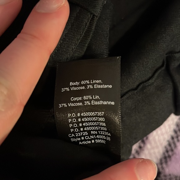 BABATON BLACK LINEN BLEND SHORTS SIZE SMALL - Picture 7 of 7